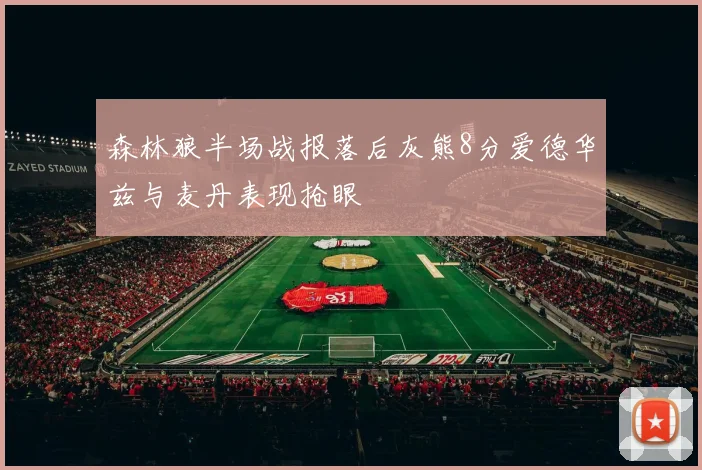森林狼半场战报落后灰熊8分爱德华兹与麦丹表现抢眼