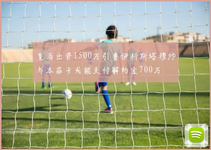 皇马出资1500万引鲁伊科斯塔穆帅与本菲卡或能支付解约金700万